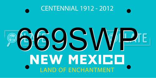 669SWP New Mexico License Plate