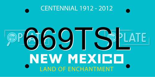669TSL New Mexico License Plate