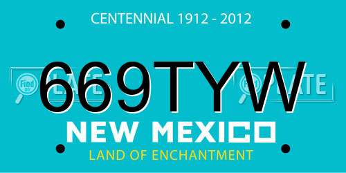 669TYW New Mexico License Plate