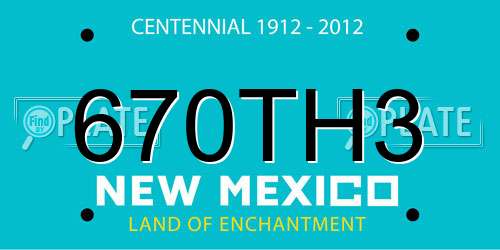 670TH3 New Mexico License Plate