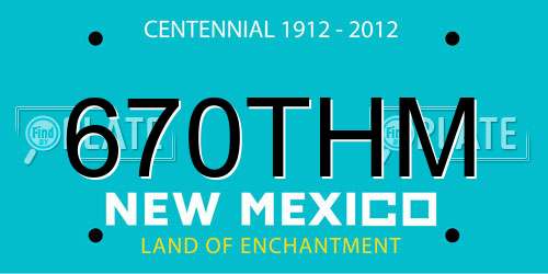 670THM New Mexico License Plate