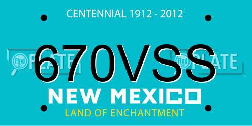 670VSS New Mexico License Plate