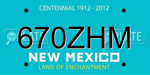 670ZHM New Mexico License Plate
