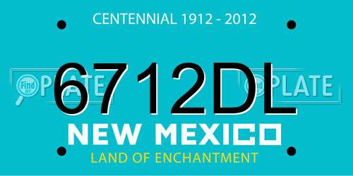6712DL New Mexico License Plate