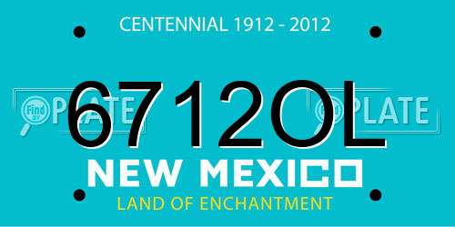 6712OL New Mexico License Plate