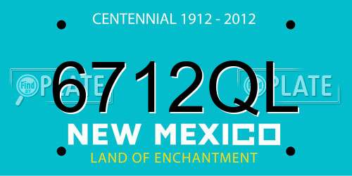 6712QL New Mexico License Plate