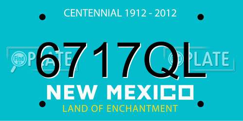 6717QL New Mexico License Plate