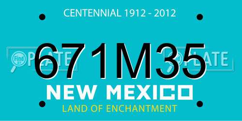 671M35 New Mexico License Plate