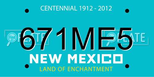 671ME5 New Mexico License Plate