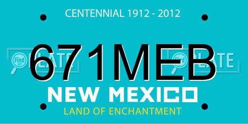 671MEB New Mexico License Plate
