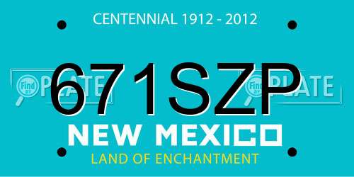 671SZP New Mexico License Plate