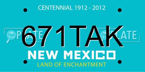 671TAK New Mexico License Plate