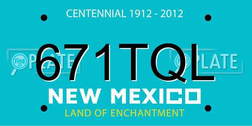 671TQL New Mexico License Plate