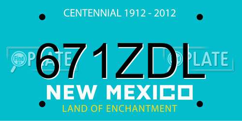 671ZDL New Mexico License Plate