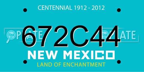672C44 New Mexico License Plate