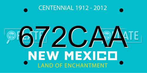 672CAA New Mexico License Plate