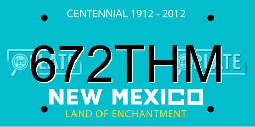 672THM New Mexico License Plate