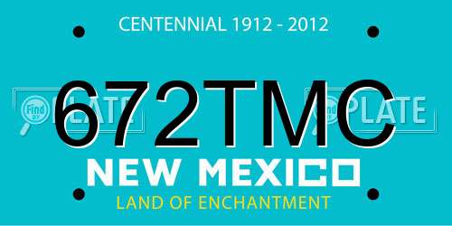 672TMC New Mexico License Plate