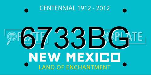 6733BG New Mexico License Plate
