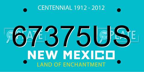 67375US New Mexico License Plate