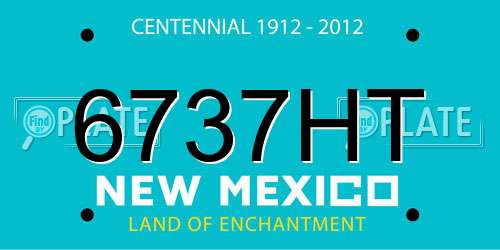 6737HT New Mexico License Plate