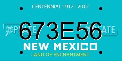 673E56 New Mexico License Plate