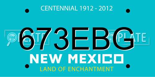 673EBG New Mexico License Plate