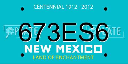 673ES6 New Mexico License Plate