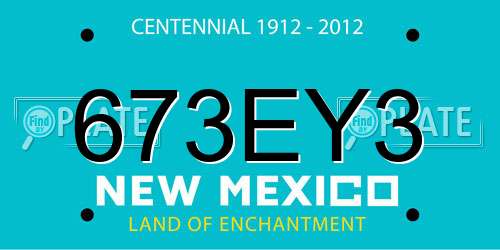 673EY3 New Mexico License Plate