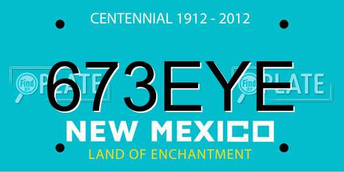 673EYE New Mexico License Plate