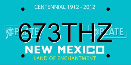 673THZ New Mexico License Plate