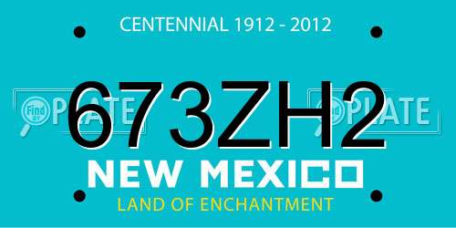 673ZH2 New Mexico License Plate