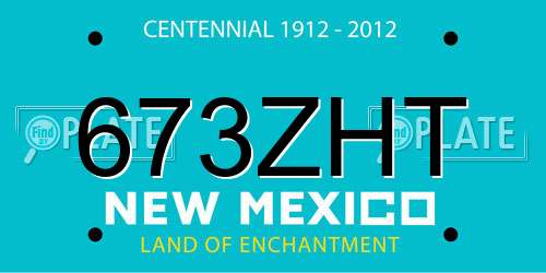 673ZHT New Mexico License Plate