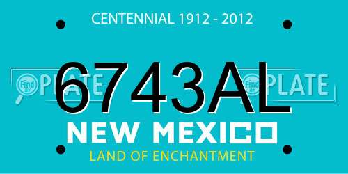 6743AL New Mexico License Plate
