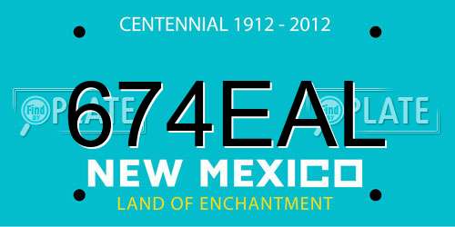 674EAL New Mexico License Plate