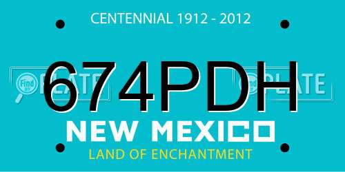 674PDH New Mexico License Plate