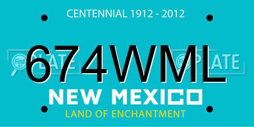 674WML New Mexico License Plate
