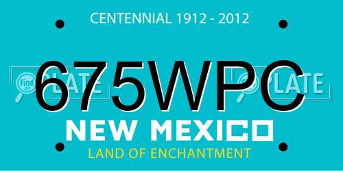 675WPC New Mexico License Plate