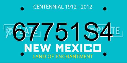 67751S4 New Mexico License Plate