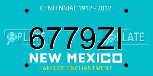 6779ZI New Mexico License Plate