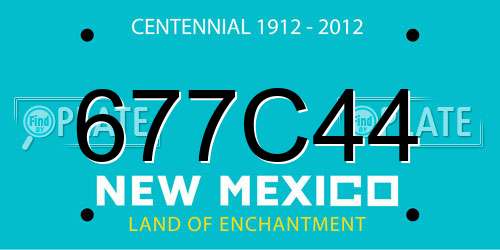677C44 New Mexico License Plate