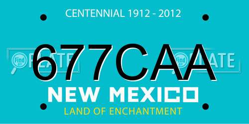 677CAA New Mexico License Plate