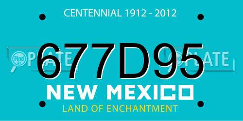 677D95 New Mexico License Plate