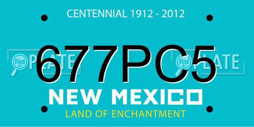 677PC5 New Mexico License Plate