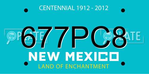 677PC8 New Mexico License Plate