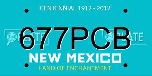 677PCB New Mexico License Plate