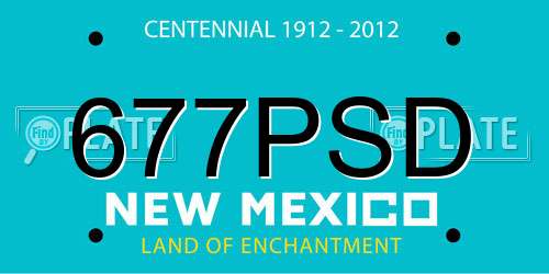 677PSD New Mexico License Plate