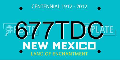 677TDC New Mexico License Plate