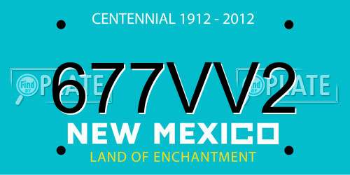 677VV2 New Mexico License Plate