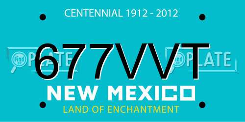 677VVT New Mexico License Plate